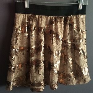 Rose Gold Sequin Skirt