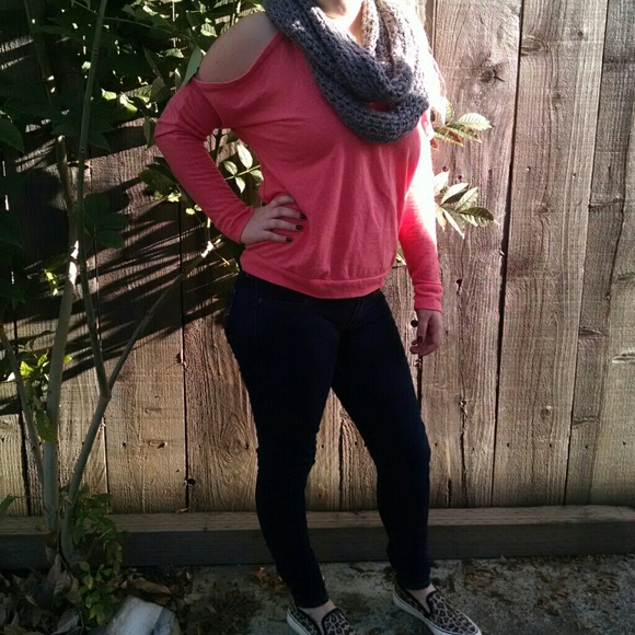 Cold shoulder sweater