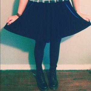 Blue Velvet Skater Skirt