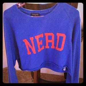 Top shop Cropped "NERD" Sweatshirt!