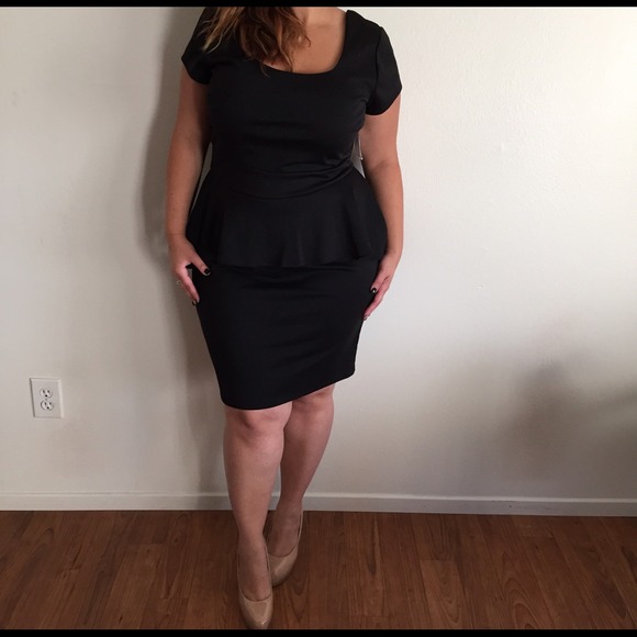Dresses & Skirts - Black Peplum Dress