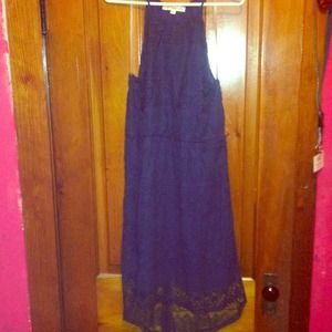 Navy Blue High Low Dress