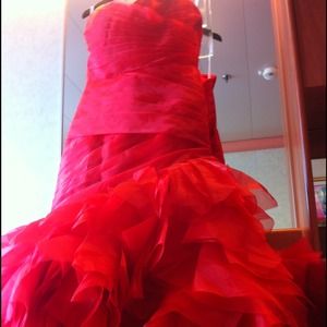 Red wedding dress