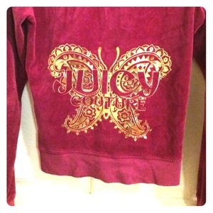 Juicy Couture Velour Butterfly Track Jacket