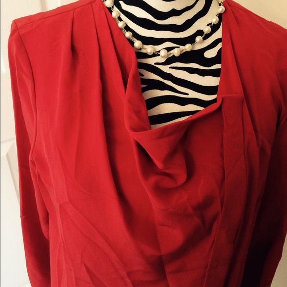NWT Red Silk Classiques Entier Top