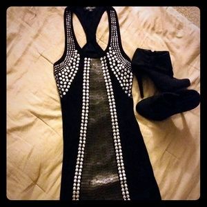 💞HOST PICK💞 Black dress with studs & sequins