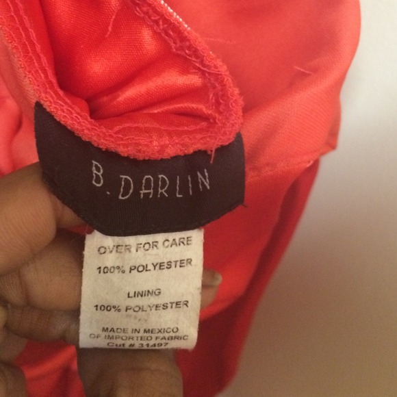 Sunset orange floor length dress - Picture 4 of 4