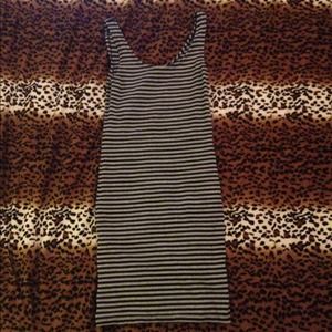 Black and grey stripped dress