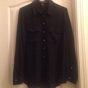 Forever 21 Black Sheer Blouse