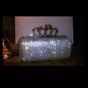 swarovski crystal brass knuckle clutch swarovski crystal brass knuckle clutch