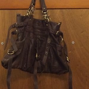 Steven by Steve Madden brown leather shoulder bag