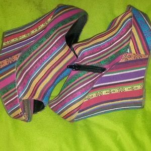 Sexy open toe wedges