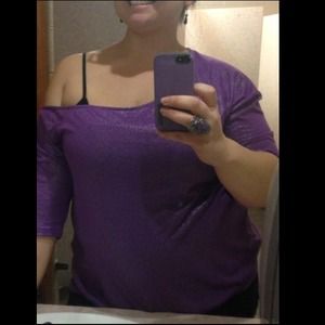 Purple one shoulder top
