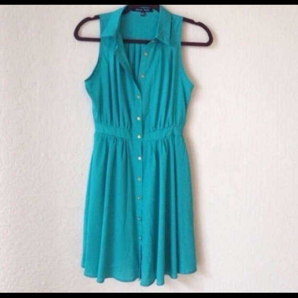 NWOT Teal Collared Dress