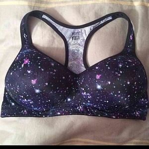 Galaxy Racerback Pink Yoga Bra