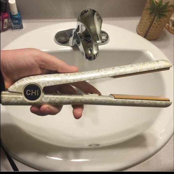 Chi Exclusive Champagne Damask Flat Iron