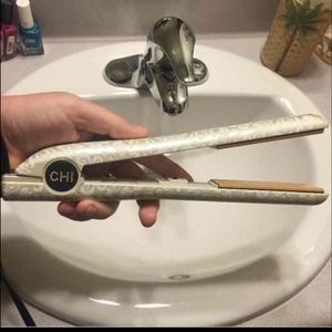 Chi Exclusive Champagne Damask Flat Iron