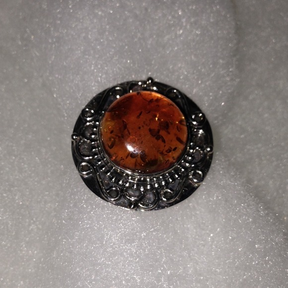 3 GORGEOUS PIECES-AMBER RING, PENDANT AND EARRINGS - Picture 2 of 4