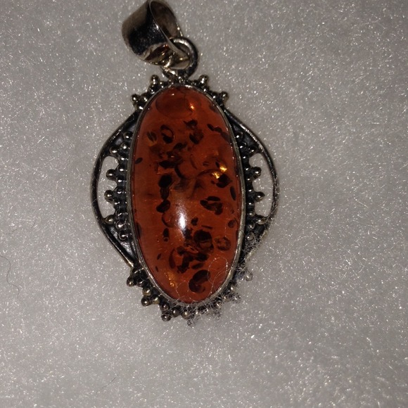 3 GORGEOUS PIECES-AMBER RING, PENDANT AND EARRINGS - Picture 3 of 4