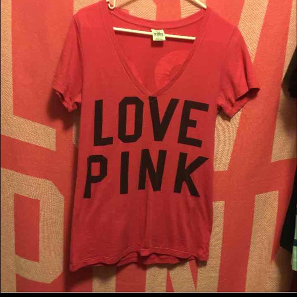 VS PINK V neck tee