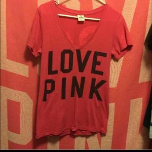VS PINK V neck tee