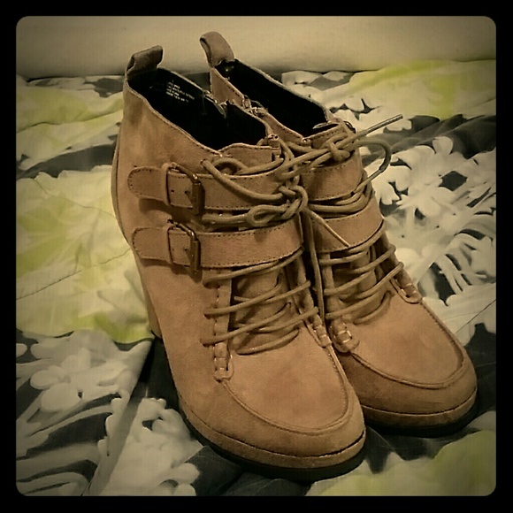 Mossimo Tan Suede Ankle Boot