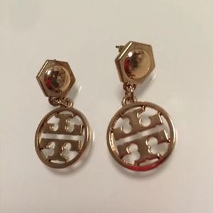 Tory burch logo earrings