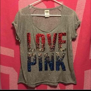 VS PINK Bling crew neck
