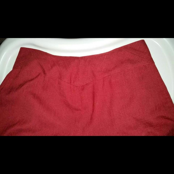 N/A ❌ ❌ ❌ RED/BURGUNDY CUSTOM MADE LINEN WIDE LEG PANTS - 11 - Picture 4 of 4
