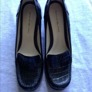 Black patent leather shoes