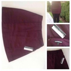 Burgundy express skirt