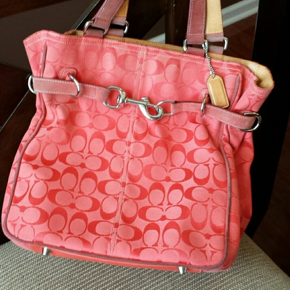 Red and Tan authentic Coach