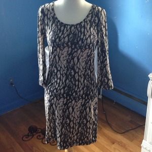 Black and off white dress