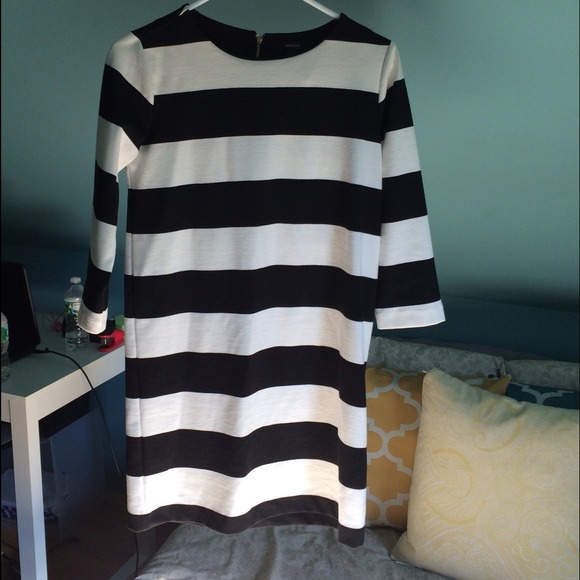 Black + White Striped Dress
