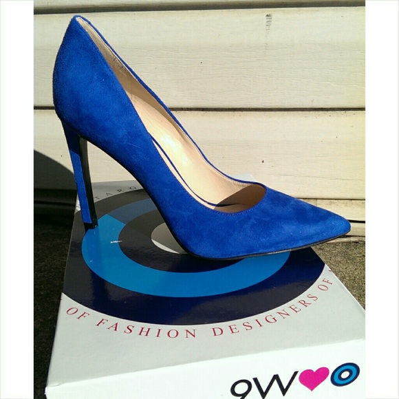 Brand New Nine West Blue Suede Pumps