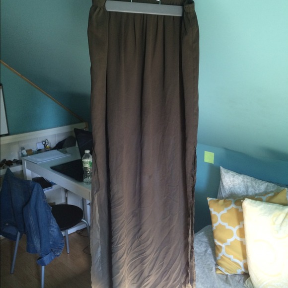 Green Sheer Maxi Skirt