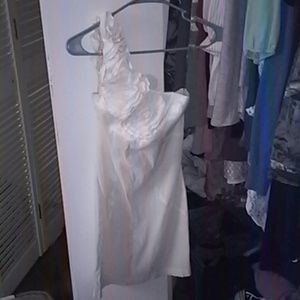 Cream 3d flower cocktail dress