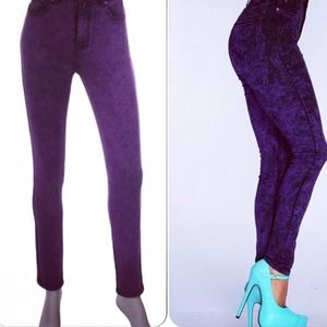 Purple high waist jeans