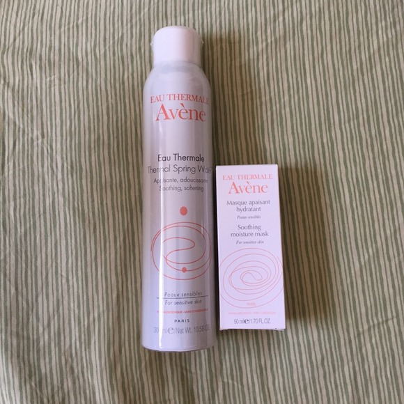 Avene thermal spring water and moisture mask