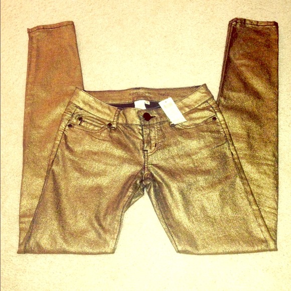 Arden B gold and black sheen jeans. Super cute!!