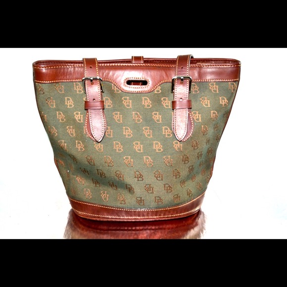 Green leather trim satchel