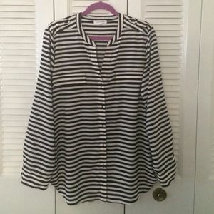 SOLD! Calvin Klein Striped Blouse