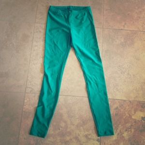American Apparel neon green leggings