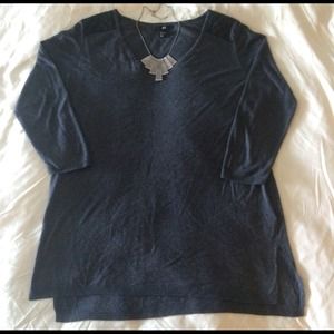 Charcoal Tunic with Faux Leather Epaulet Detail