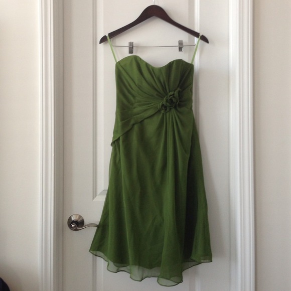 Apple green bridesmaid dress