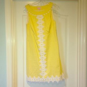 Yellow Lilly Pulitzer Dress- worn once!