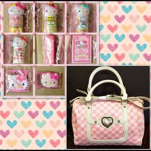 Hello Kitty Bundle!  Satchell & Happy Meal Toys!