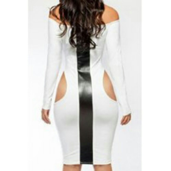 Black and White Color Block Midi NWOT - Picture 2 of 2