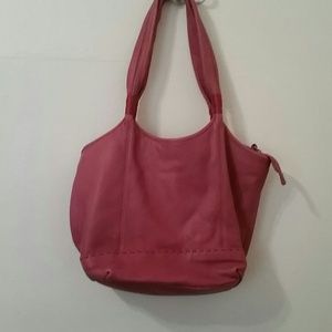 Pink Leather Sak Purse