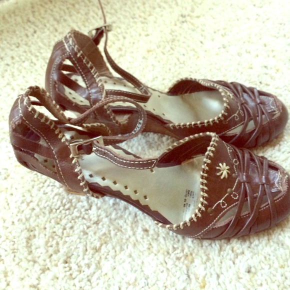 Brown Wedge Sandals